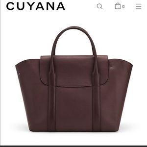 Cuyana Trapeze Satchel Bag - Burgundy